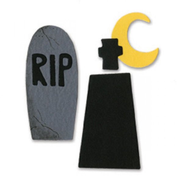 Sizzix Halloween theme sizzlits sets (Graveyard, Little Pumpkin) - Picture 5 of 8